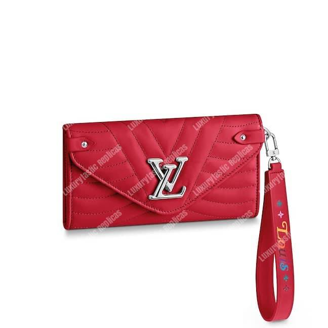 red lv wallet
