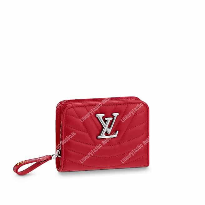 Louis Vuitton New Wave Zipped Compact Wallet Red - Bags Valley
