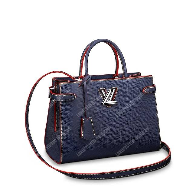 Louis Vuitton Twist Tote Epi Leather Indigo - Bags Valley